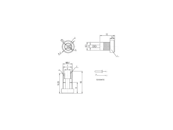 Jack de 2.1mm para Gabinete - Imagen 3
