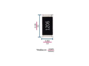 Resistencia de 5.6K Ohm 1% 1206