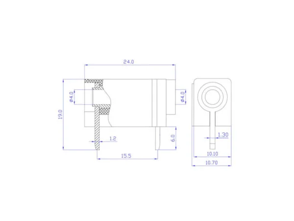 Conector Banana hembra para PCB negro - Imagen 2