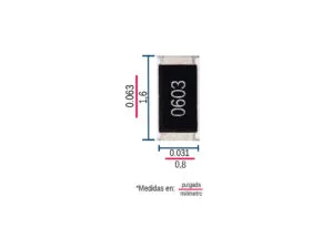 Resistencia de 6.04K Ohm ±1% 0603